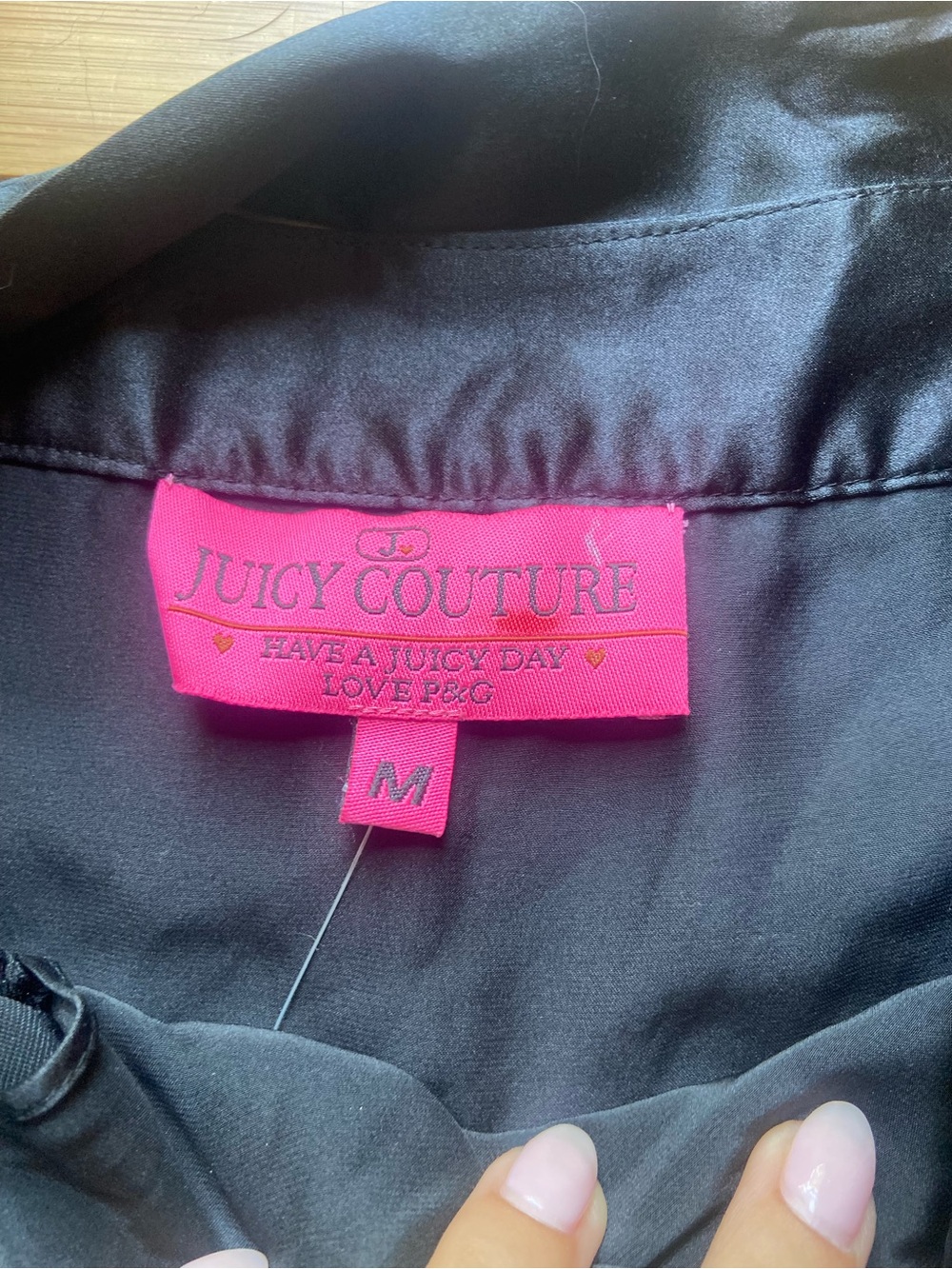 Juicy Couture Wrap Black Velvet Tiered Ruffle Skirt with Satin Tie - Picture 2 of 2